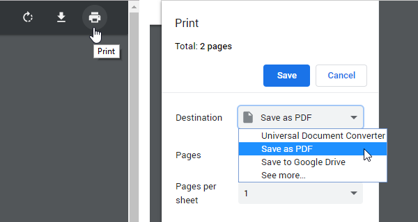 Datei von Google Drive in PDF konvertieren