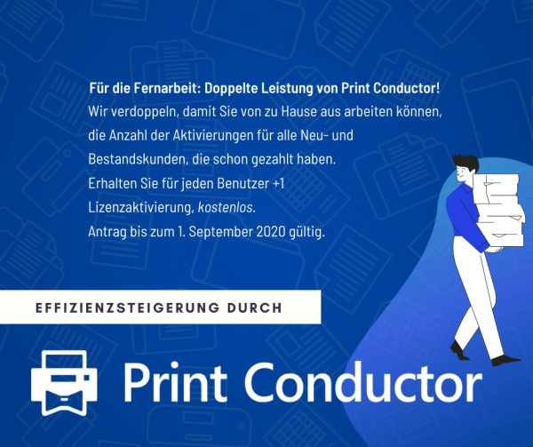 Erhalten Sie weitere Lizenzaktivierungen für Print Conductor