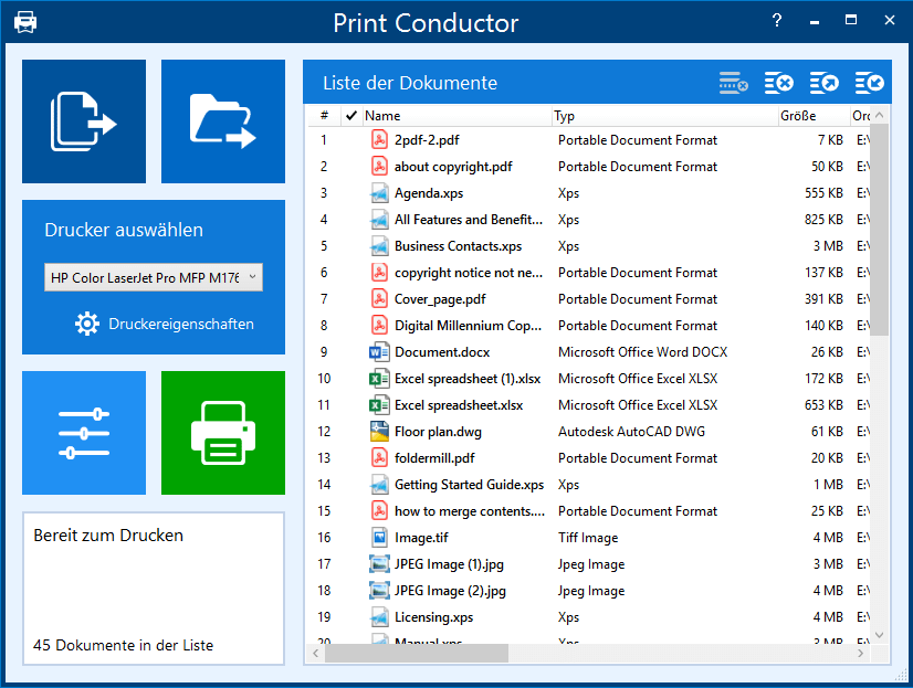 Neue GUI von Print Conductor 7.0