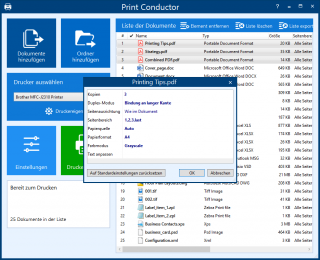 Print Conductor screenshot - Erweiterte Einstellungen